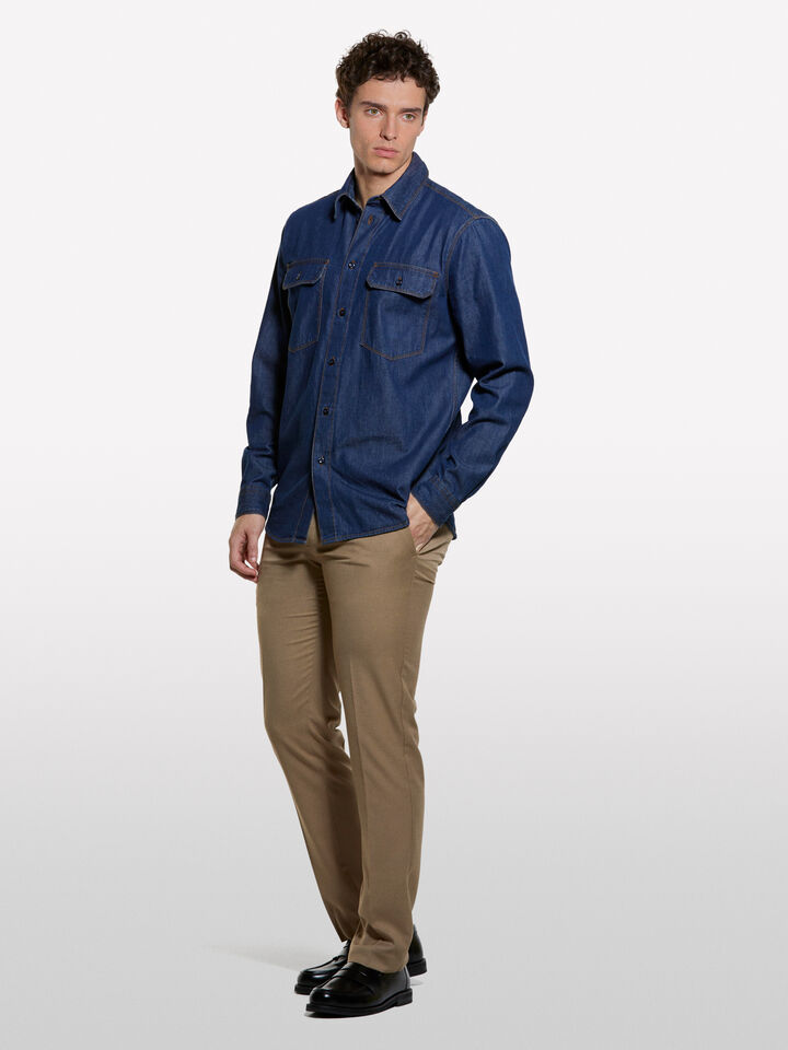 Maßgeschneiderte Hose in Kamelbraun - slim hosen für herren - Camel | Sisley image number 1
